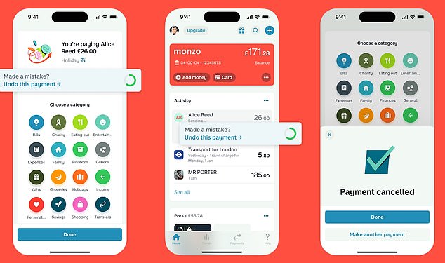 Reversal: Monzo customers can now cancel a payment if they sent the wrong amount or to the wrong person