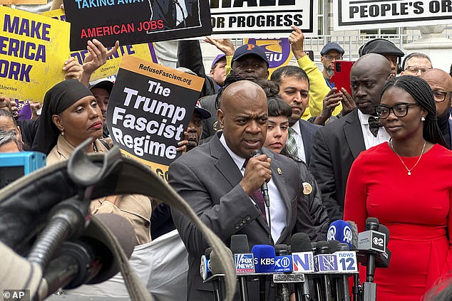 Newark Mayor Ras Baraka was heard making a vulgar comment about a Trump official when he was caught on a hot mic Wednesday