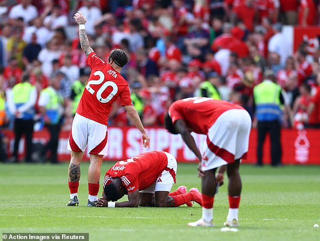 Taiwo Awoniyi is seriously injured and had emergency surgery to repair a ruptured intestine