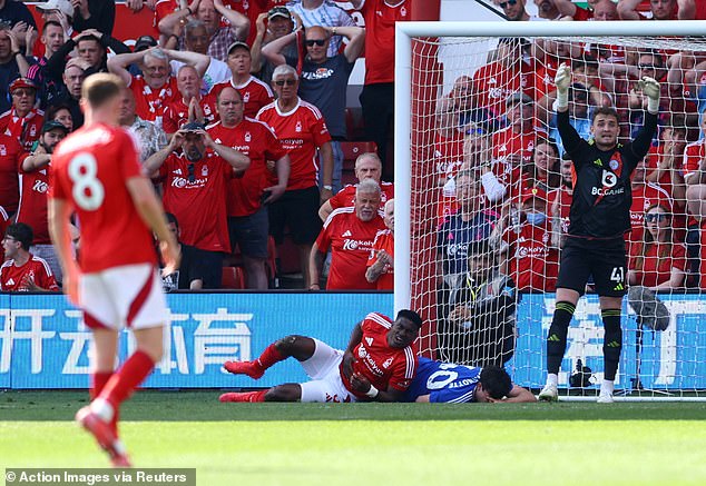 Aina admitted he didn't quite realise the severity of Awoniyi's injury when it happened