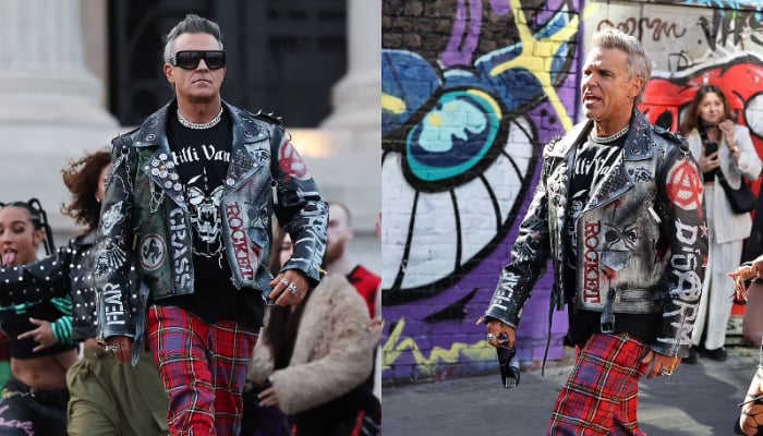 Robbie Williams unleashes wild side in London shoot