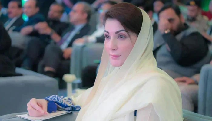 Punjab Chief Minister Maryam Nawaz gestures at an event on July 11, 2024. — Facebook/@Maryam Nawaz Sharif
