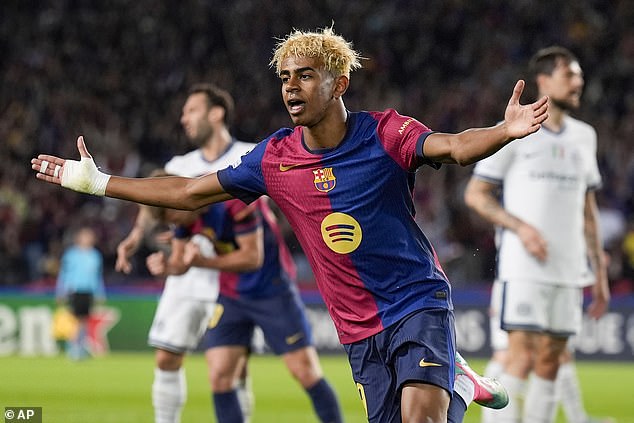 Yamal scored a superb solo effort against Inter Milan in the Champions League semi-finals