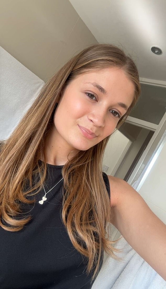 Jessie Blake, 18, of Corringham, Essex (pictured), initially took the pill, called norethisterone, in August 2023 because she had a holiday booked and did not want the inconvenience of a heavy period
