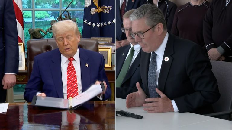 Inside the room as Trump and Starmer announce US-UK trade deal