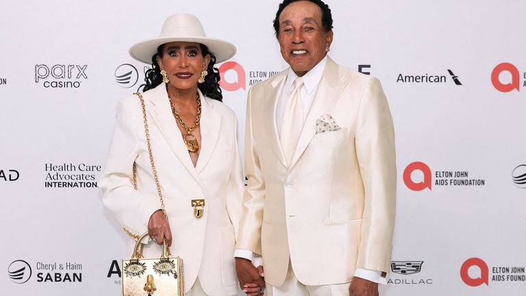 Smokey Robinson and his wife Frances. File pic: Reuters

