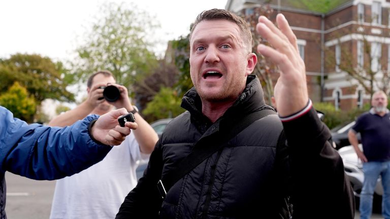 Tommy Robinson.
Pic: PA