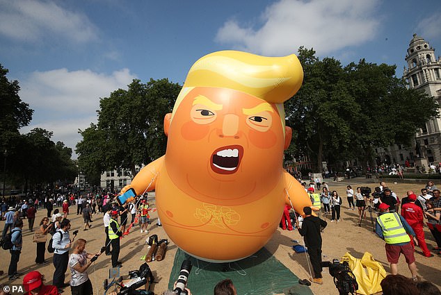 The Donald Trump baby blimp flown in protest of the president