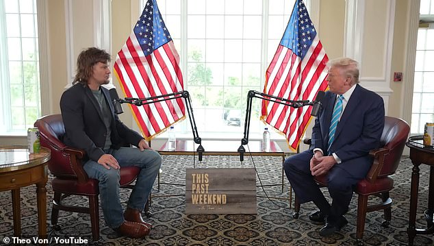 Donald Trump and Theo Von in a podcast interview