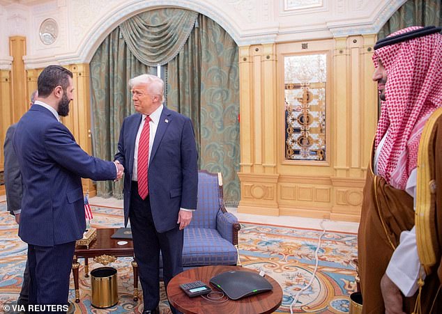 President Donald Trump meets with Syrian President Ahmed al-Sharaa