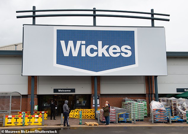 Bumper performance: Wickes Group shares soared on Tuesday after the home improvement giant reported a 'strong start' to the year