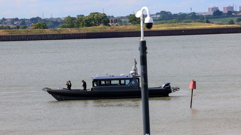 Coastguard officers searching for the missing child