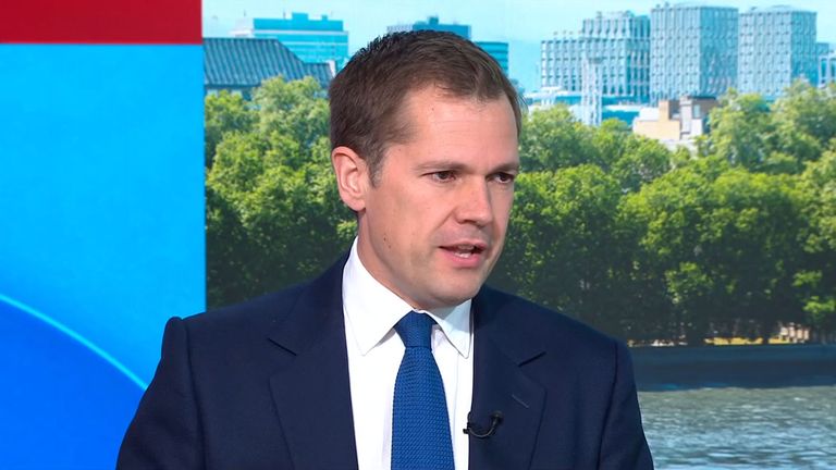 Shadow justice secretary Robert Jenrick talks to Sky's Trevor Phillips