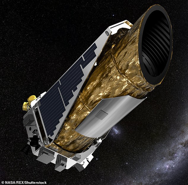 For their study, the researchers used data from NASA's Kepler telescope, which would capture information about exoplanets while moving in front of their host stars 0 known as 'transiting'. This is an artist impression of the Kepler Space Telescope that was decommissioned by NASA in 2018 after nearly a decade of service