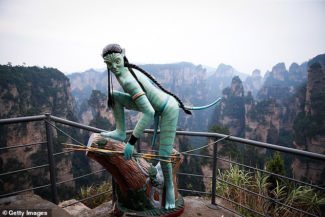 An Avatar statue is seen at the Zhangjiajie National Forest Park, a popular tourist destination - largely thanks to the film