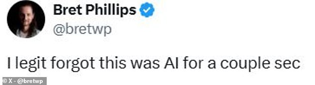 Some commenters were amazed by the quality of the video, with one claiming they 'forgot this was AI'
