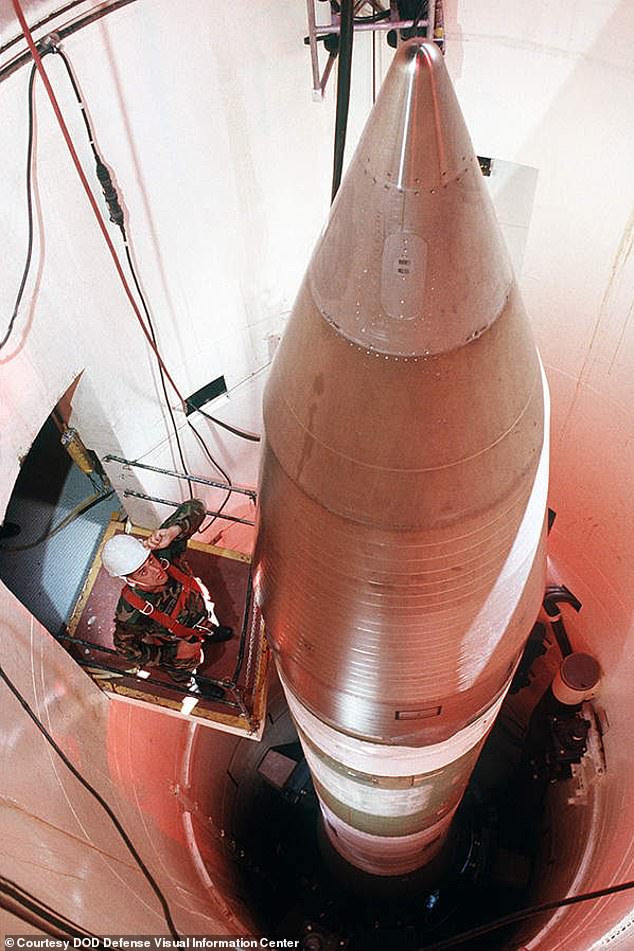'Within the span of six months, there were 30 nuclear missiles or ICBMs that were disabled during UFO encounters,' Salas told DailyMail.com. 'They were not damaged - just temporarily taken offline. It was a message, not an attack' (Pictured: Malmstrom Airforce Base)