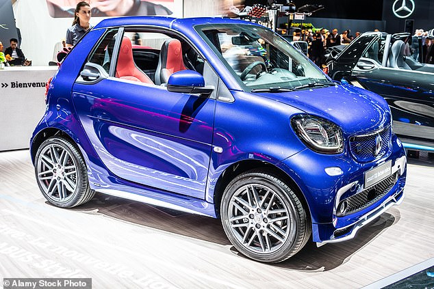 Peterson's least favourite vehicle is the all-electric Smart ForTwo car