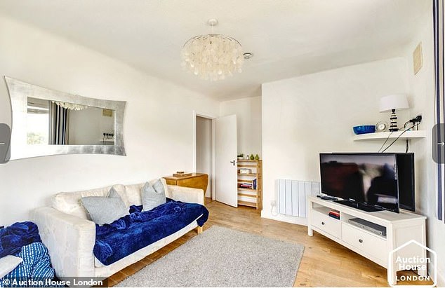 Cosy: It comprises a living room, pictured; kitchen; two bedrooms and a bathroom