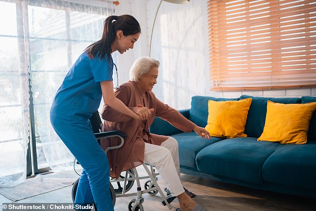 Rising costs: People with assets worth more than £23,250 have to fully fund their own care