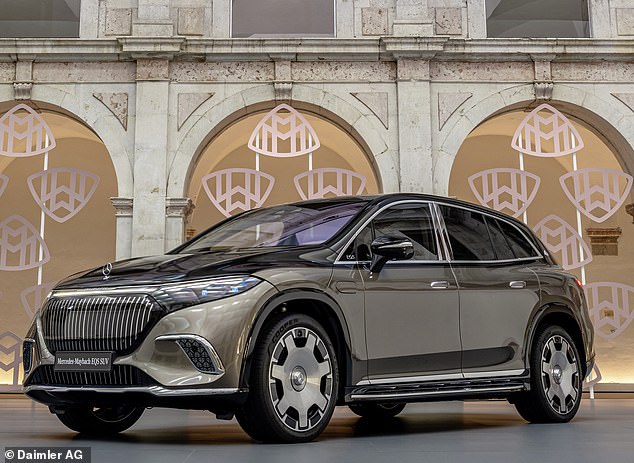 Some electric SUVs already on sale were already breaching - or dangerously close to exceeding - the previous category B licence MAM threshold. The Mercedes-Maybach EQS SUV (pictured) has a maximum laden weight of 3.5 tonnes