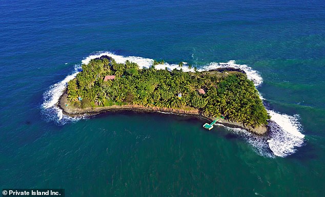 Iguana Island (pictured) is located 12 miles off the coast of Bluefields, Nicaragua