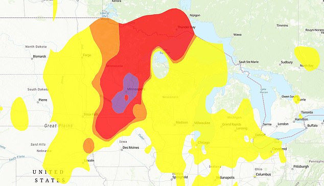 Minneapolis and its suburbs are currently experiencing ‘Very Unhealthy’ air due to toxic wildfire smoke drifting in from Canada. Blaine, a suburb, currently has the worst air quality in the United States, followed by nearby Saint Paul, Minneapolis, Savage and Sandstone