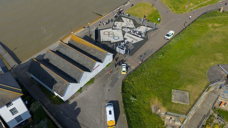 The children got in difficulty in the water near the Royal Terrace Pier, Gravesend