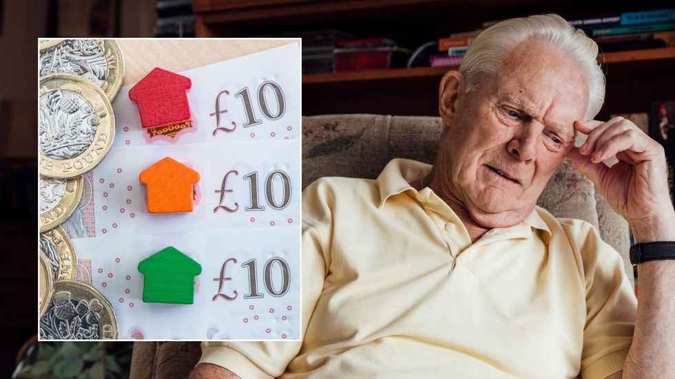 Older man and mortgage bill