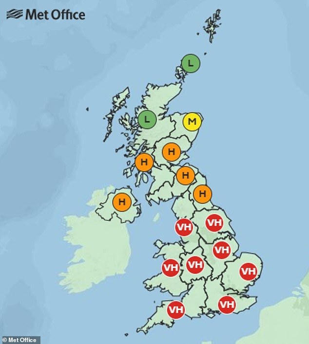 If you suffer from hay fever, you might want to stock up on anti-histamines. A 'pollen bomb' is set to hit the UK today, the Met Office has revealed