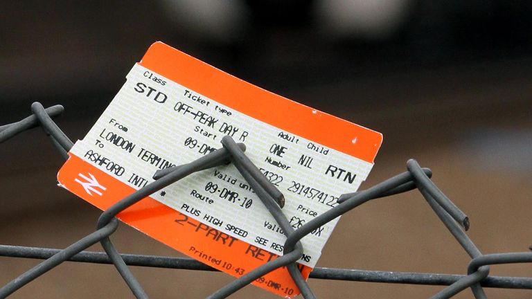 A general view of a disused rail ticket. File pic: PA