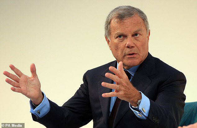 Different interests: Sir Martin Sorrell (pictured) said tech clients are prioritising capital expenditure on expanding their artificial intelligence capacity