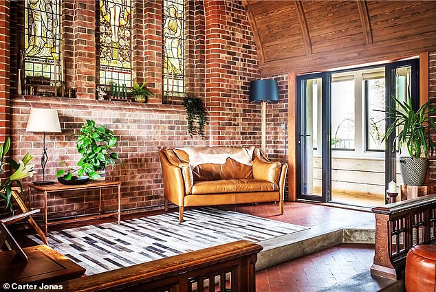 Feature: The property is adorned with unique stained glass windows