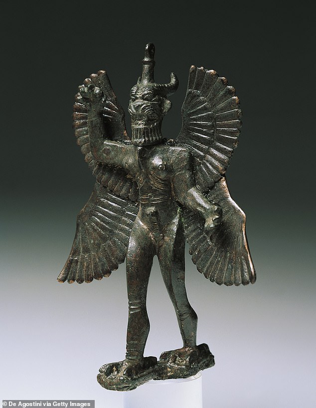 Conspiracy theorists are spreading a chilling theory about the China-made collectibles, alleging they were inspired by Pazuzu, a demon from Mesopotamian mythology (pictured)