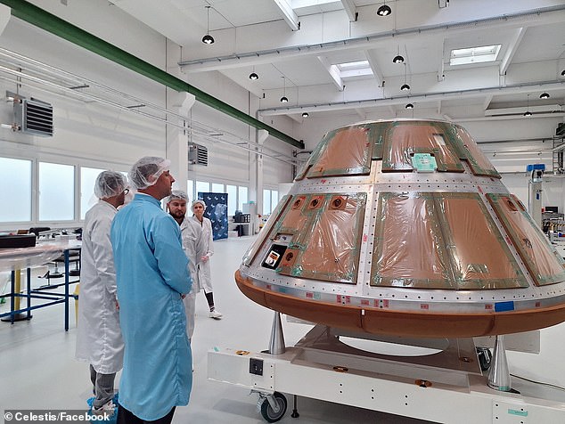 TEC, which had only launched one previous capsule before Nyx, acknowledged that while the mission wasn't the complete success they had hoped for. Pictured: Celestis' customized, aerospace-grade aluminum flight capsule has been successfully integrated into the container that will be placed aboard the Nyx spacecraft for the upcoming flight