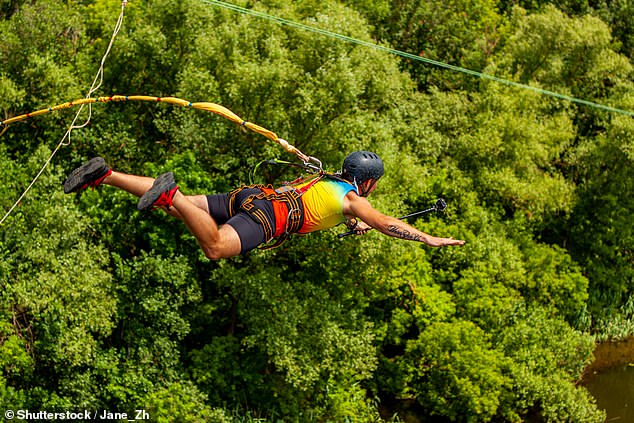 New research shows people caught up in a new romance are more likely to indulge in risk-taking behaviour – such as bungee jumping. Pictured: File image