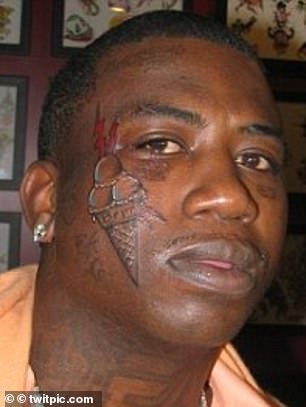 Rapper Gucci Mane is known for his ice cream face tattoo, which he has admitted he probably wouldn't get again.
