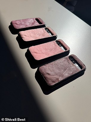 AFTER: When you take it outside, or shine a UV light on it, it quickly changes colour - turning either pink or darker brown