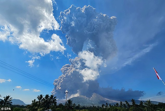 Lewotobi is a twin volcano in the southeastern part of the island of Flores, Indonesia with two peaks, called Lewotobi Laki-laki ('male') and Lewotobi Perempuan ('female')