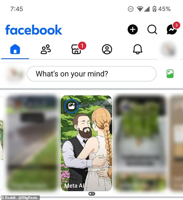 On Reddit, a user shared how Facebook had started suggesting anime-style versions of posts from their camera roll