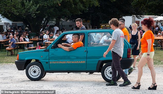 Mr Marazzi demonstrated it at a recent festival celebrating 45 years of the Fiat Panda in the Italian town of Pandino, southeast of Milan