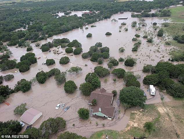 By 5:20am, water levels in parts of Kerrville were rising rapidly as runoff from the surrounding hills poured into the Guadalupe River, turning low-lying areas into violent channels of fast-moving water