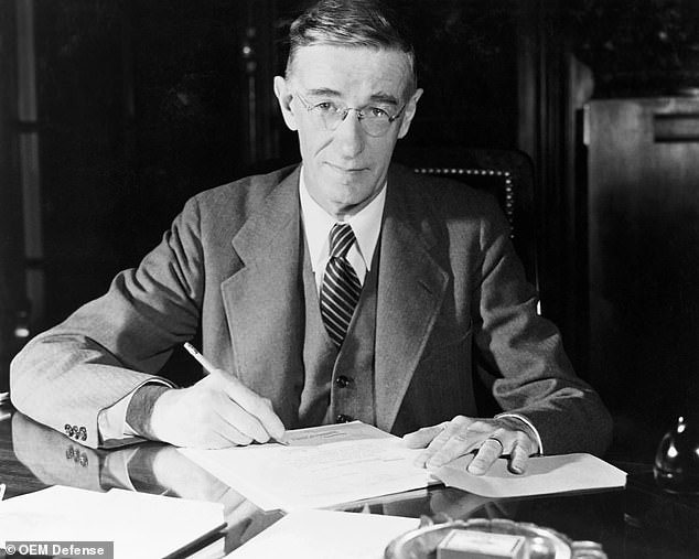 Vannevar Bush (pictured) was an American engineer who head the U.S. Office of Scientific Research and Development (OSRD) during WWII
