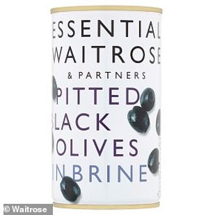 Waitrose black olives have ferrous gluconate added; the influencer claims they are actually green (unripe) and made to look black (riper)