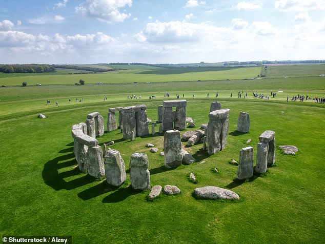 A drone view of Stonehenge and the Wilshire countryside. The stone circle is one of the best known ancient wonders of the world and a UNESCO World Heritage Site
