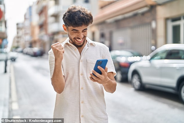 Men tend to ‘punch’ above their attractiveness level when it comes to swipes, the researchers discovered (file photo)