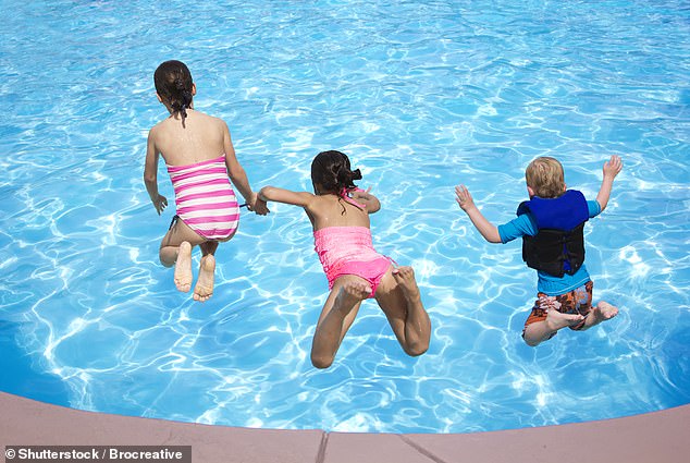 When tested in a swimming pool, bright colours performed strongly again but 'white and light blue showed up the least,' according to the video