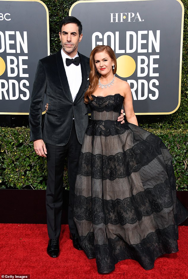 Sacha and Isla Fisher attend the 76th Annual Golden Globe Awards at The Beverly Hilton Hotel on January 6, 2019