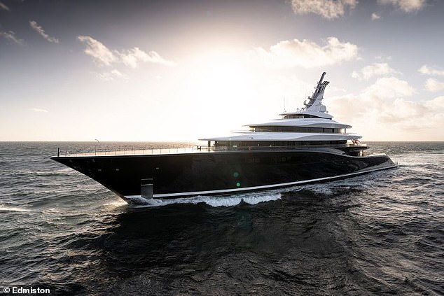 The superyacht has the capacity to host 30 guests in 15 cabins, who will be looked after by up to 43 crew