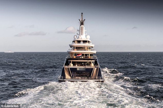 The superyacht has the capacity to host 30 guests in 15 cabins, who will be looked after by up to 43 crew.